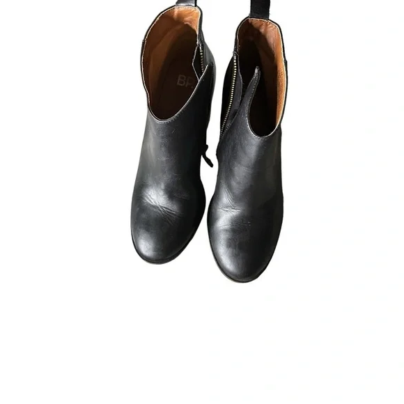 BP. Lance Black Leather Ankle Booties, Round Toe, Zip Closure, Block Heel sz 7.5 - Picture 13 of 14